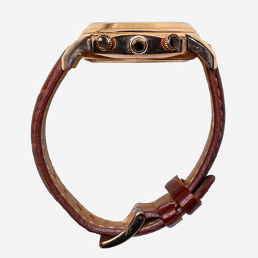 Daniel Steiger Rewound Gold Colored and Brown Automatic Watch 40mm