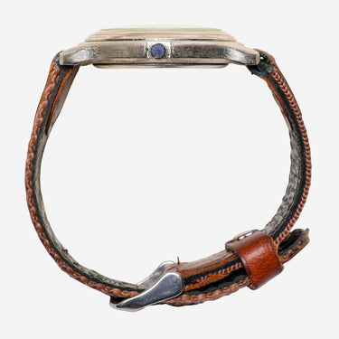 Bijoux Terner Rewound Silver Colored and Brown Quartz Analog Watch 35mm