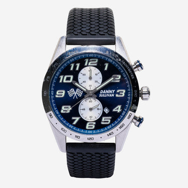 Szanto Rewound Danny Sullivan Silver Colored and Black Quartz Analog Watch 45mm