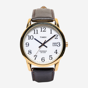 Timex Rewound Gold Colored and Black with Date Quartz Analog Watch 35mm
