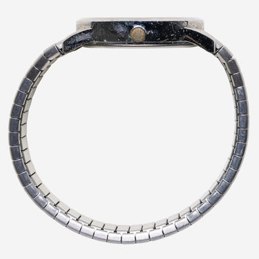 Timex Rewound Indiglo Silver Colored Metal Bracelet Quartz Analog Watch 35mm