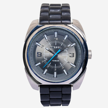 Diesel Rewound Silver Colored and Black Quartz Analog Watch 50mm