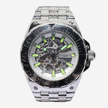 Android Rewound Silver Colored Metal Bracelet Automatic Watch 50mm