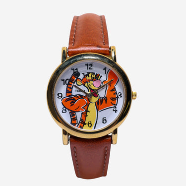 Timex Rewound Tigger Gold Colored and Brown Quartz Analog Watch 30mm