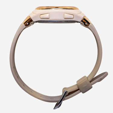 Armitron Rewound Cream and Gold Colored Quartz Digital Watch 25mm