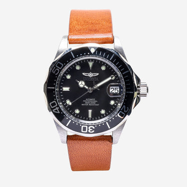 Invicta Rewound Black and Brown Automatic Watch 40mm