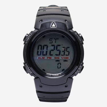 Rewound Black Quartz Digital Watch 45mm