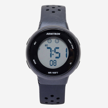Armitron Rewound Black Quartz Digital Watch 35mm