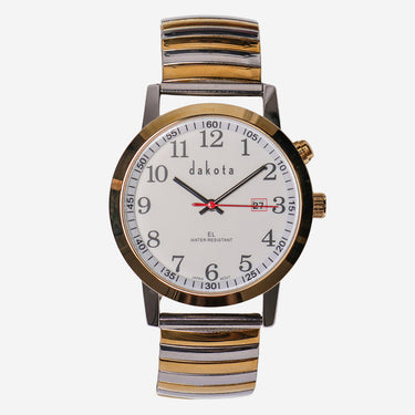 Dakota Rewound Silver and Gold Colored Quartz Analog Watch 40mm