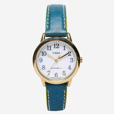 Timex Rewound Easy Reader Green and Yellow Quartz Analog Watch  30mm