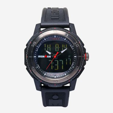 Timex Rewound Ironman Black Quartz Analog and Quartz Digital Watch 45mm