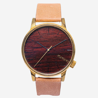 Komono Rewound Brown and Tan Quartz Analog Watch 40mm