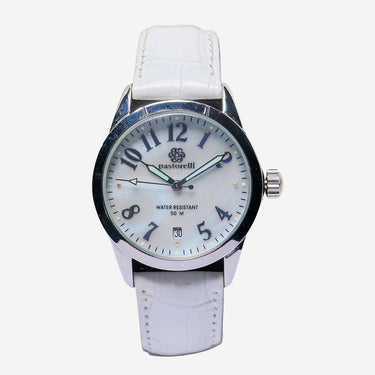 Pastorelli Rewound Silver Colored and White Quartz Analog Watch 30mm