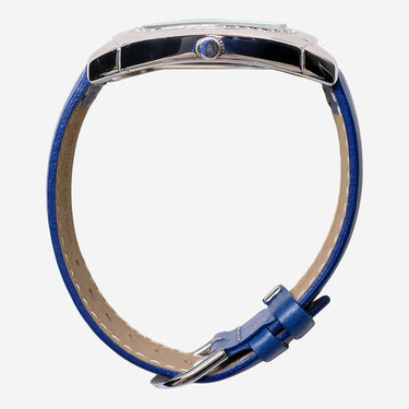 Peugeot Rewound Square Blue Quartz Analog Watch 45mm