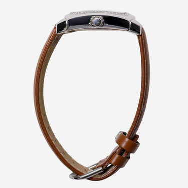 Peugeot Rewound Square Brown Quartz Analog Watch 30mm
