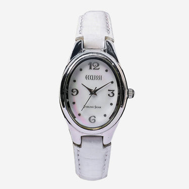 Ecclissi Rewound White and Silver Colored Quartz Analog Watch 25mm