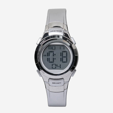 Armitron Rewound Silver Colored Quartz Digital Watch 25mm