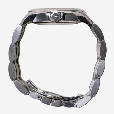 Tissot Rewound Black and Silver Colored Metal Bracelet Quartz Analog Watch 40mm