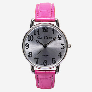 Da Vanci Rewound Silver Colored and Pink Quartz Analog Watch 35mm