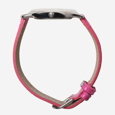 Da Vanci Rewound Silver Colored and Pink Quartz Analog Watch 35mm