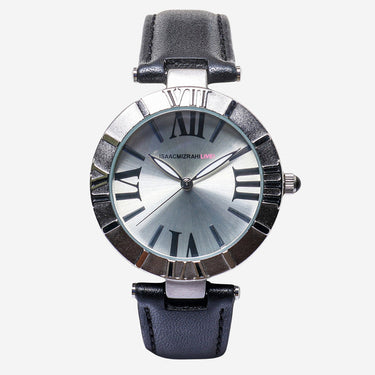 Isaac Mizrahi Rewound Silver Colored and Black Quartz Analog Watch 35mm