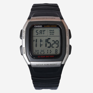 Casio Rewound Illuminator Square Gray and Black Quartz Digital Watch