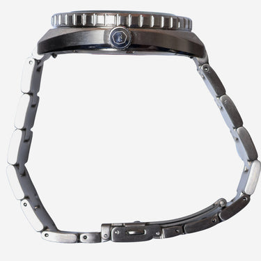 Fossil Rewound Black and Silver Metal Bracelet Quartz Analog Watch