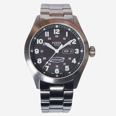 Fossil Rewound Solar Black and Silver Colored Quartz Analog Watch