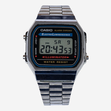 Casio Rewound Illuminator Silver Quartz Digital Watch