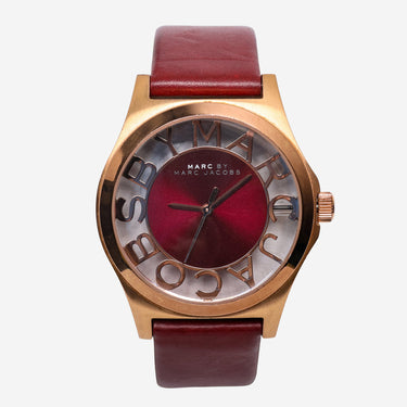 Marc Rewound Red and Gold Colored Quartz Analog Watch