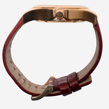 Marc Rewound Red and Gold Colored Quartz Analog Watch