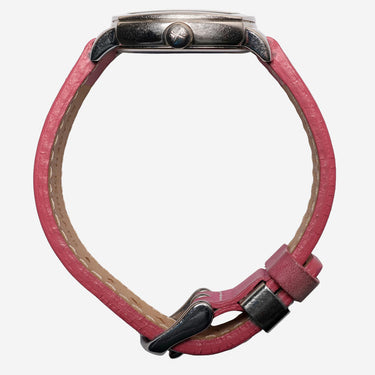 Skagon Rewound Square Silver and Pink Quartz Analog Watch