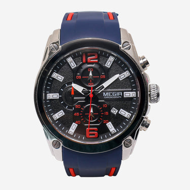 Megia Rewound Blue and Orange Quartz Analog Watch