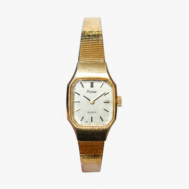 Pulsar Rewound Gold Metal Bracelet Quartz Analog Watch