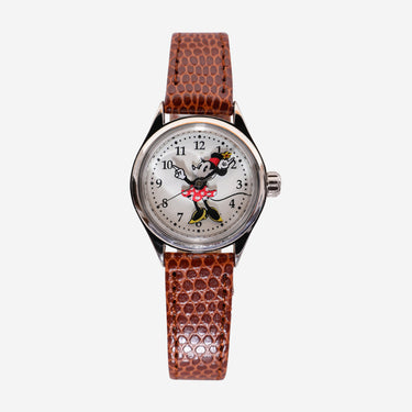 Timex Rewound Minnie Mouse Silver and Brown Quartz Analog Watch