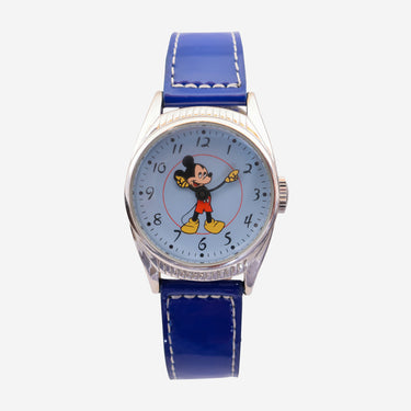 Timex Rewound Mickey Mouse Silver and Blue Quartz Analog Watch