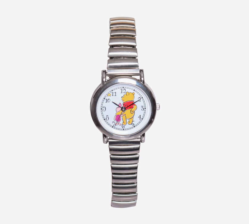 Timex Rewound Winnie The Pooh Silver Metal Bracelet Quartz Analog Watc timex-rewound-winnie-the-pooh-silver-metal-bracelet-quartz-analog-watc