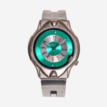 Android Rewound Green and Silver Metal Bracelet Quartz Analog Watch