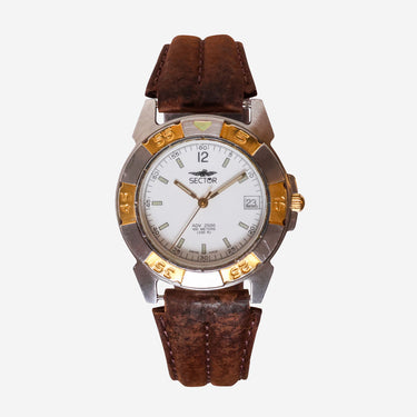 Sector Rewound Gold and Silver Quartz Analog Watch