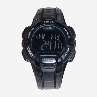 Timex Rewound Ironman Black Resin Strap Quartz Digital Watch