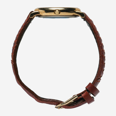 Timex ReWound Winnie the Pooh Tigger Disney Gold-tone Quartz Analog Leather Strap Watch